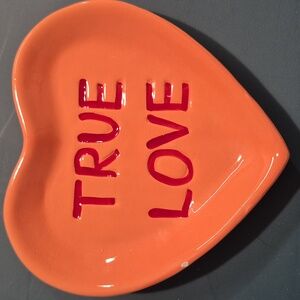 Studio 33 Ceramic Valentine Heart Plate "True Love"